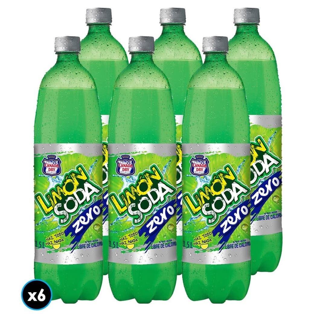 CAJA LIMÓN SODA ZERO 1,5LT: 6x Bebida Limón Soda Zero 1,5 Litros_1