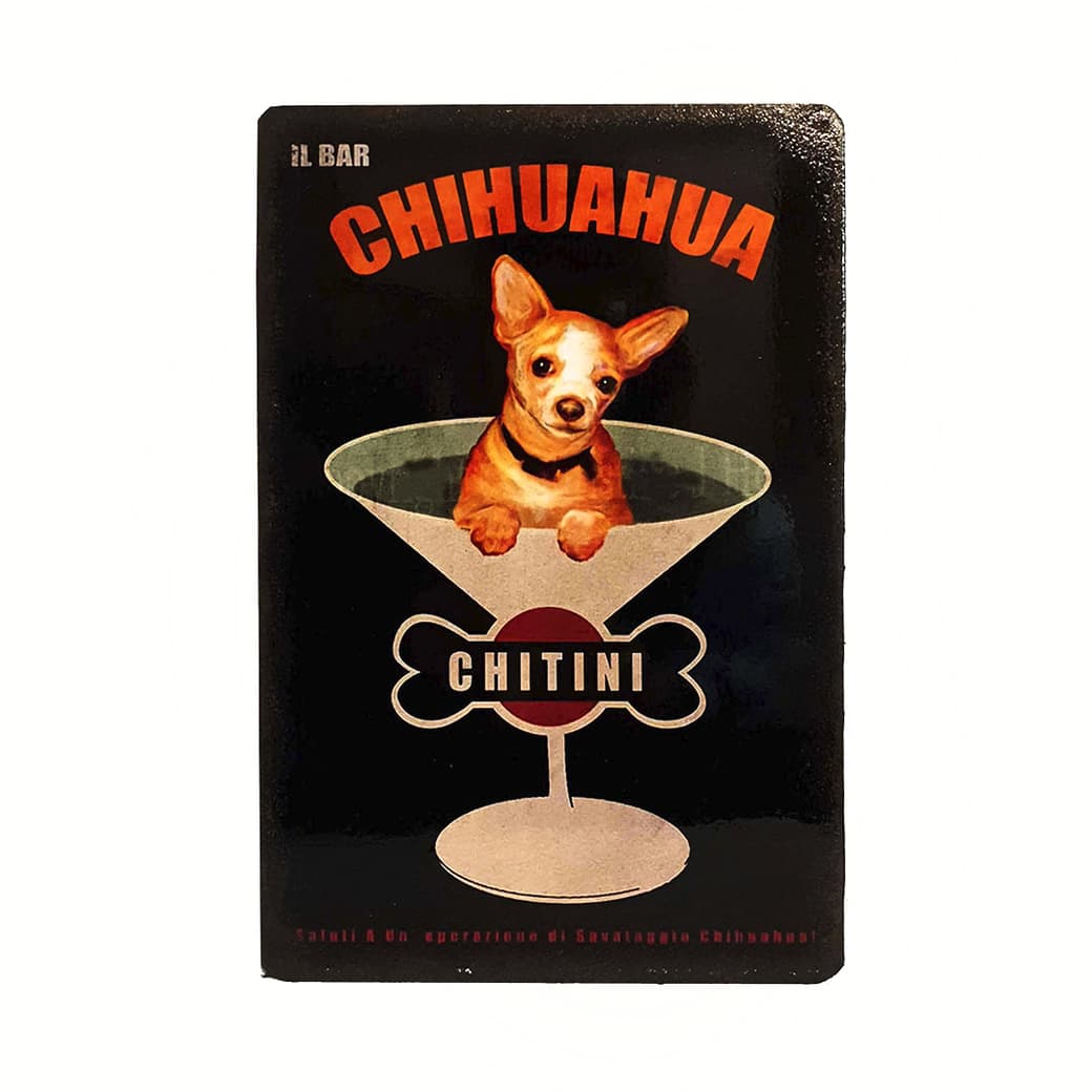 Afiche Chihuahua Chitini Metálico 20 x 30 cm._1