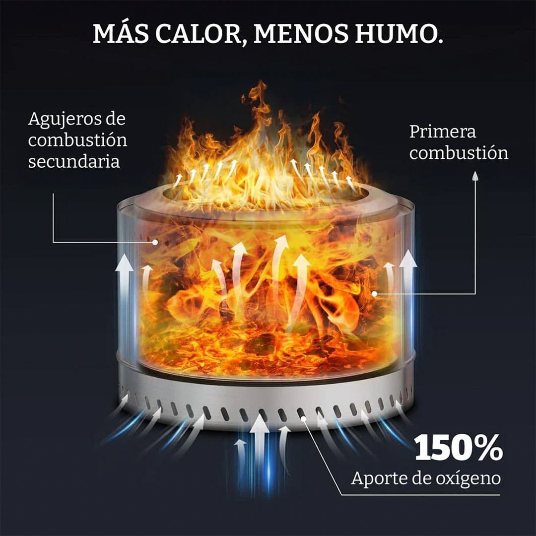 Brasero Bosscamp Sin Humo FireBoss Inferno 48 cm Silver_5