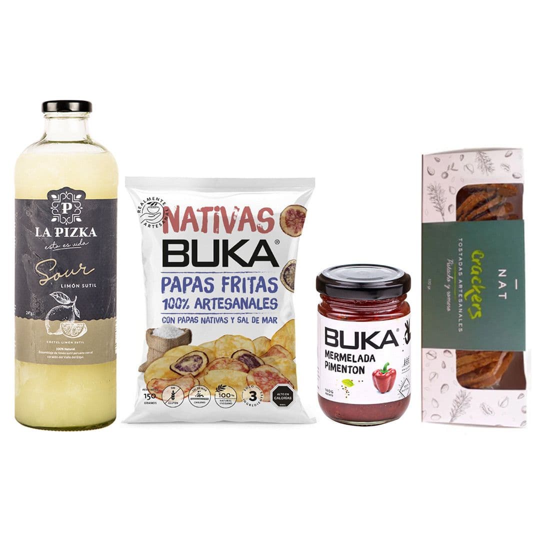 Pack Sour La Pizka Clásico 1 Litro + Mix Snack Aperitivo _1