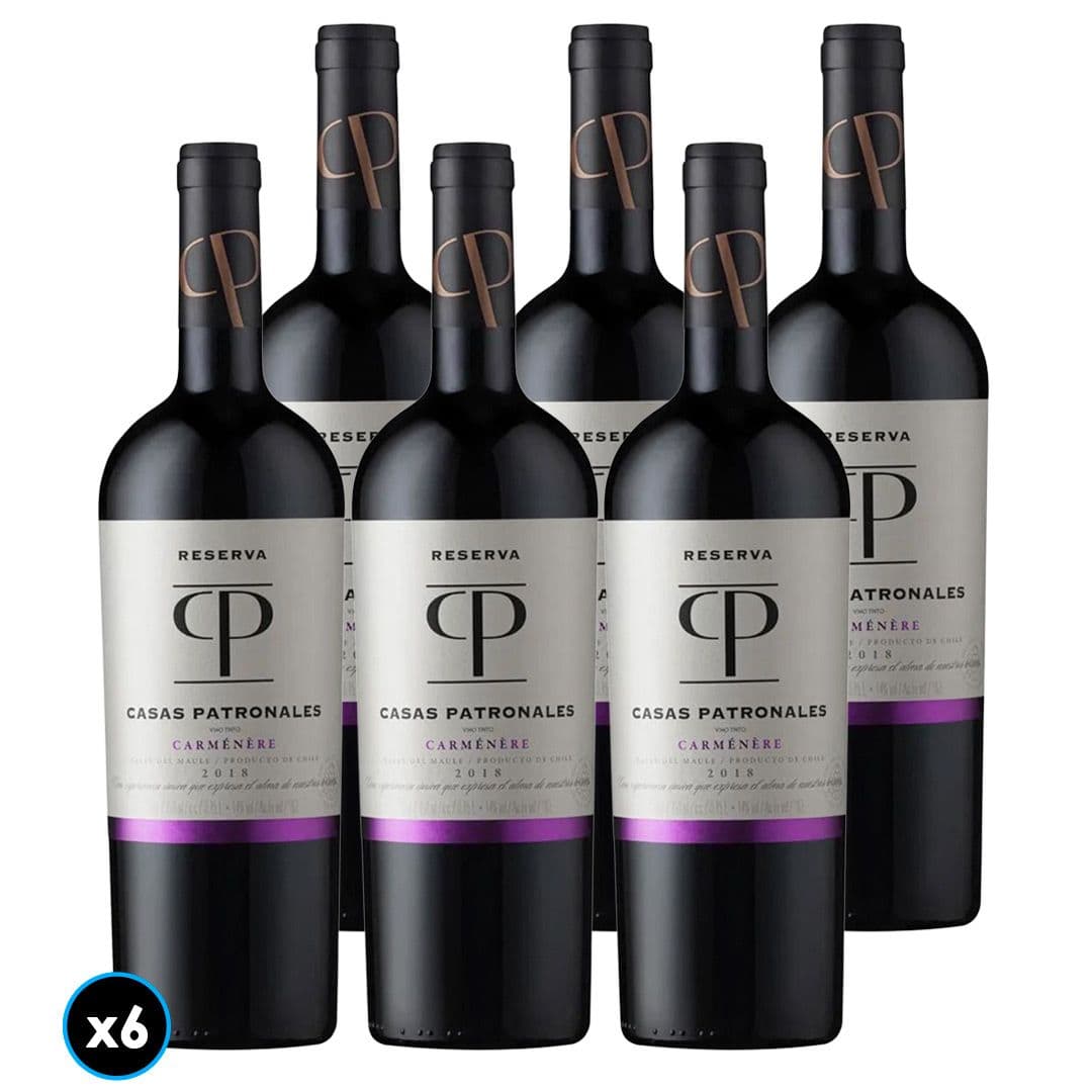 CAJA CASAS PATRONALES RESERVA (Carmenere): 6x Vino Casas Patronales Reserva Carmenere 750cc_1