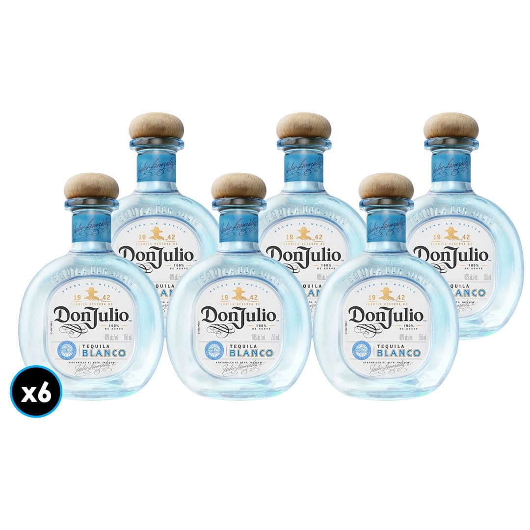 6x Tequila Don Julio Blanco 750cc 38º alc._1