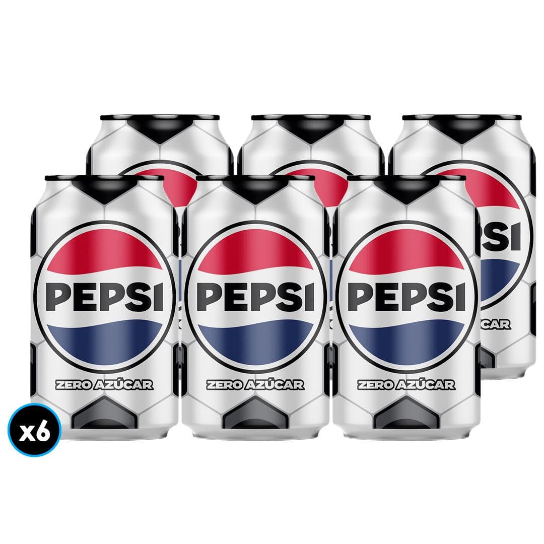 6x Bebida Pepsi Zero Lata 350cc_1