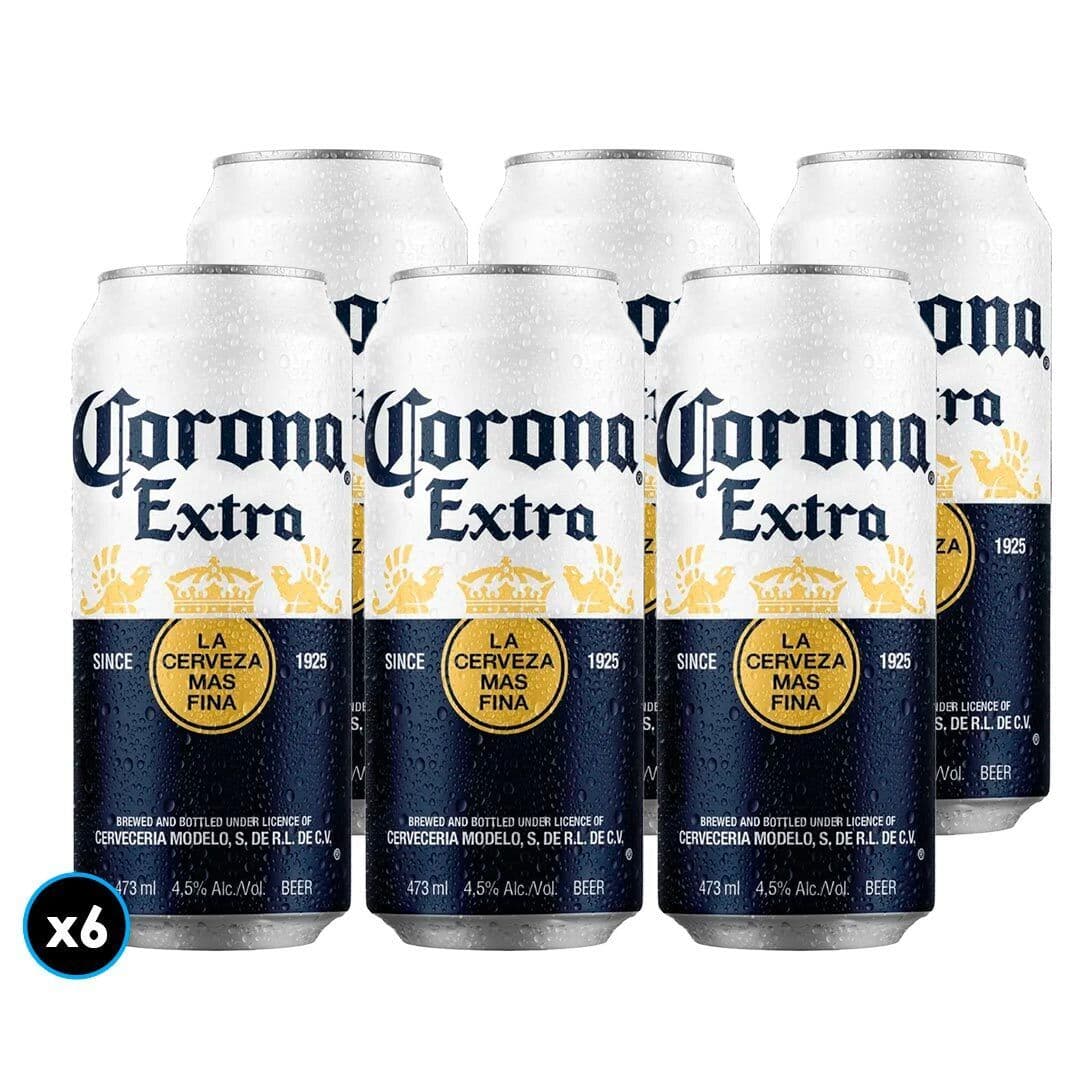 6x Cerveza Corona Extra Lata 473cc_1