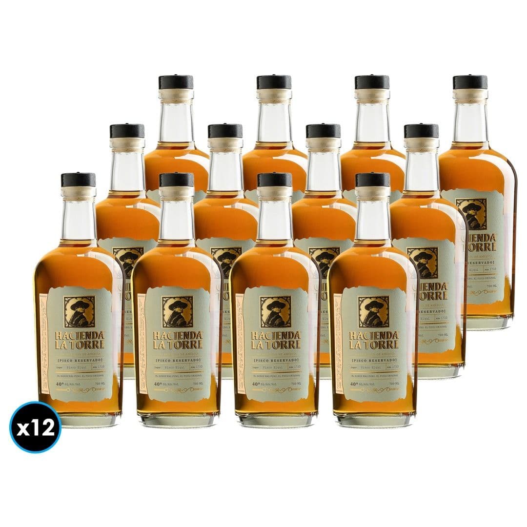 12x Pisco Hacienda La Torre Reservado 700cc 40° alc._1