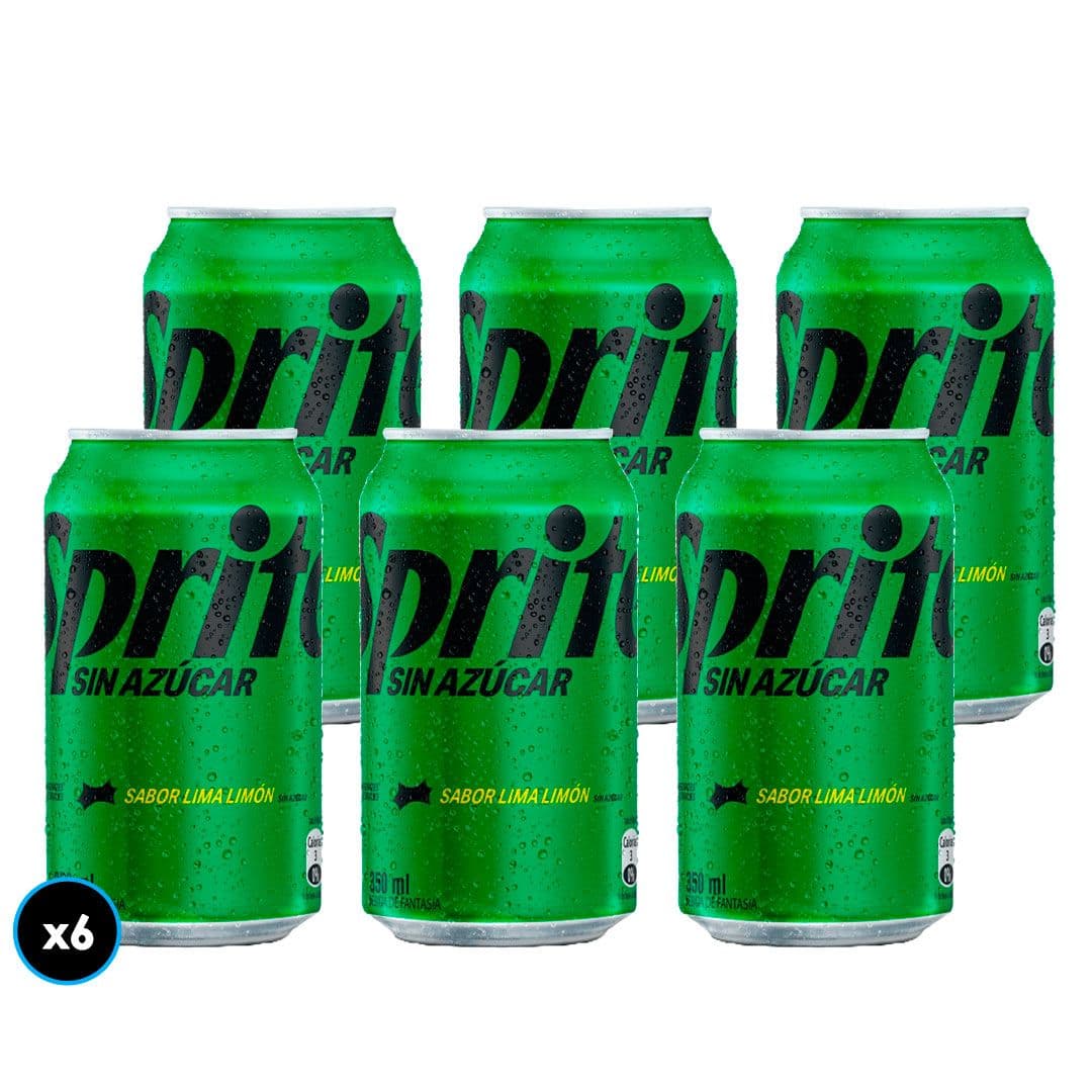 6x Bebida Sprite Sin Azúcar Lata 350cc_1