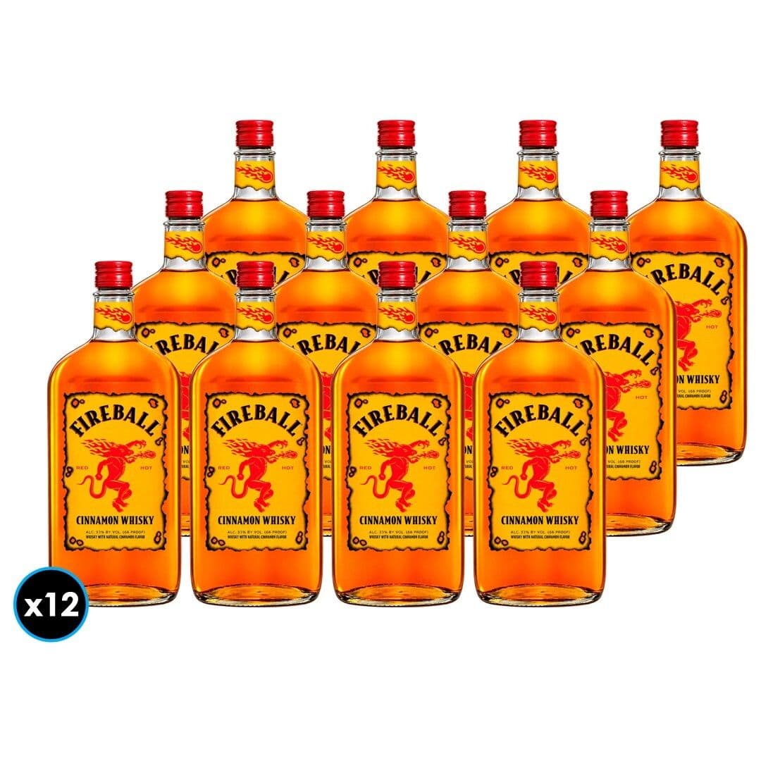12x Whiskey Fireball de Canela 750cc 33º alc._1
