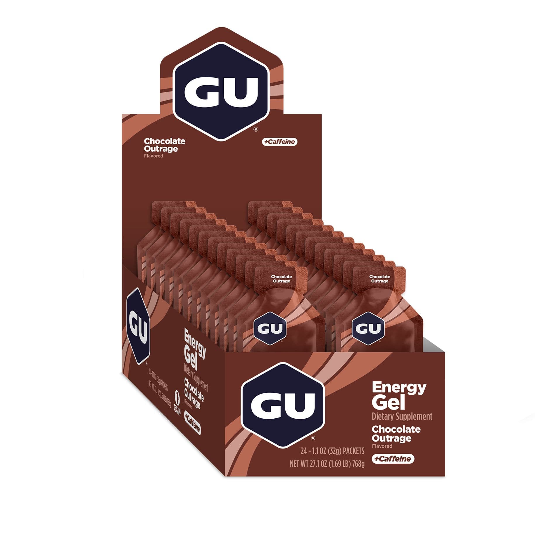Gel Energético GU Chocolate Outrage con Cafeína 32 grs (24 unidades)_1