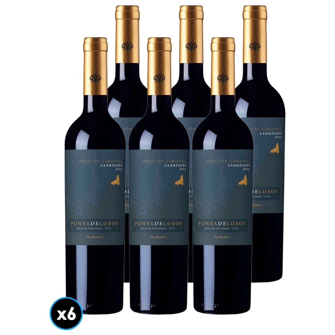 6x Vino Viu Manent Punta de Lobos Edición Limitada Carmenere 750cc_1