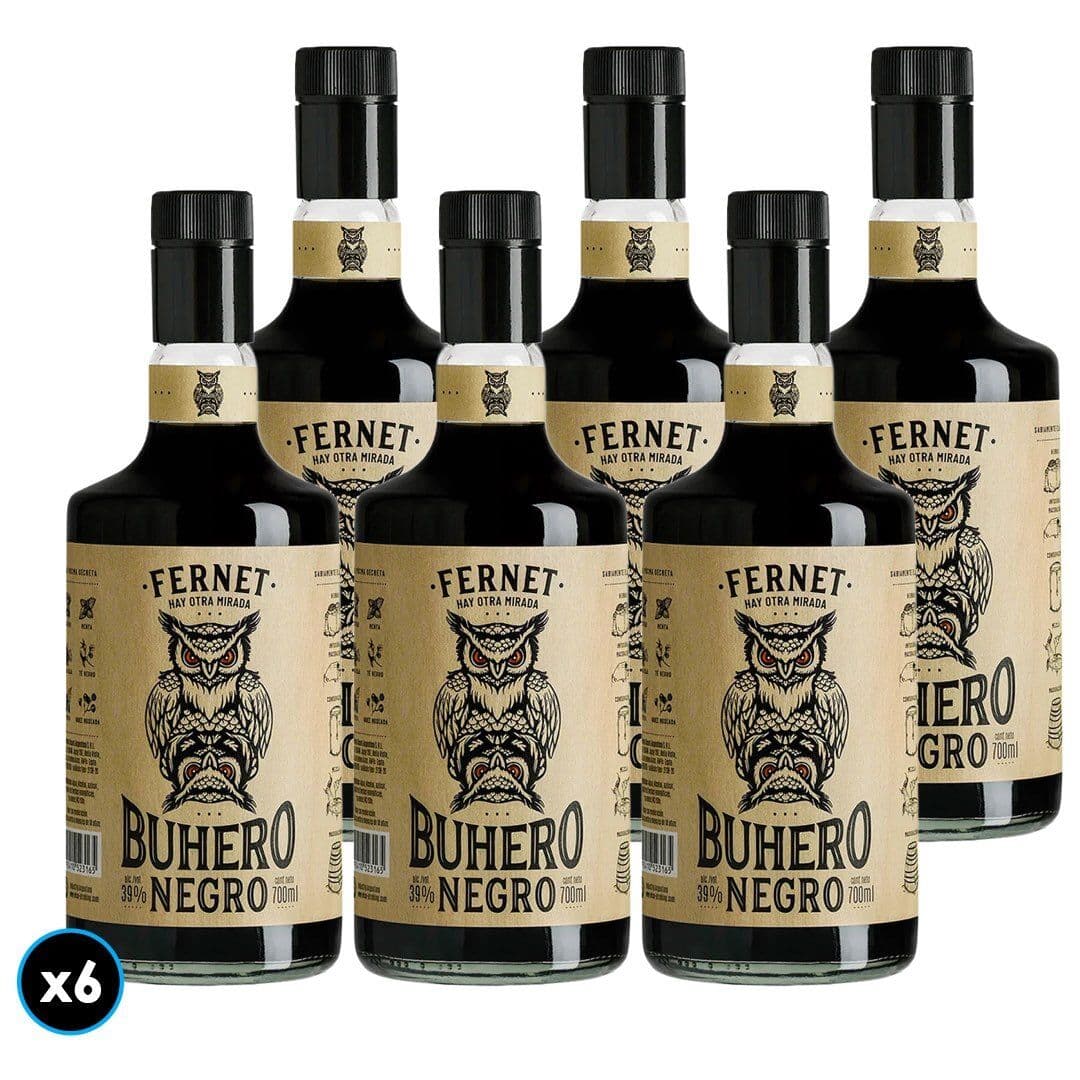 6x Fernet Buhero Negro 700cc 39°alc._1