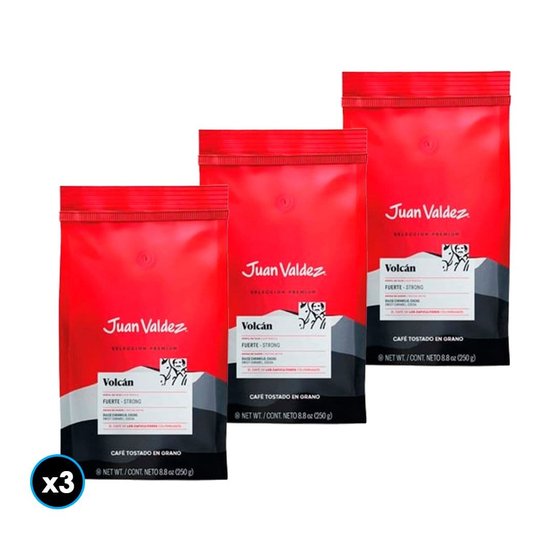 3x Café Juan Valdez Grano Volcán 250 grs._1