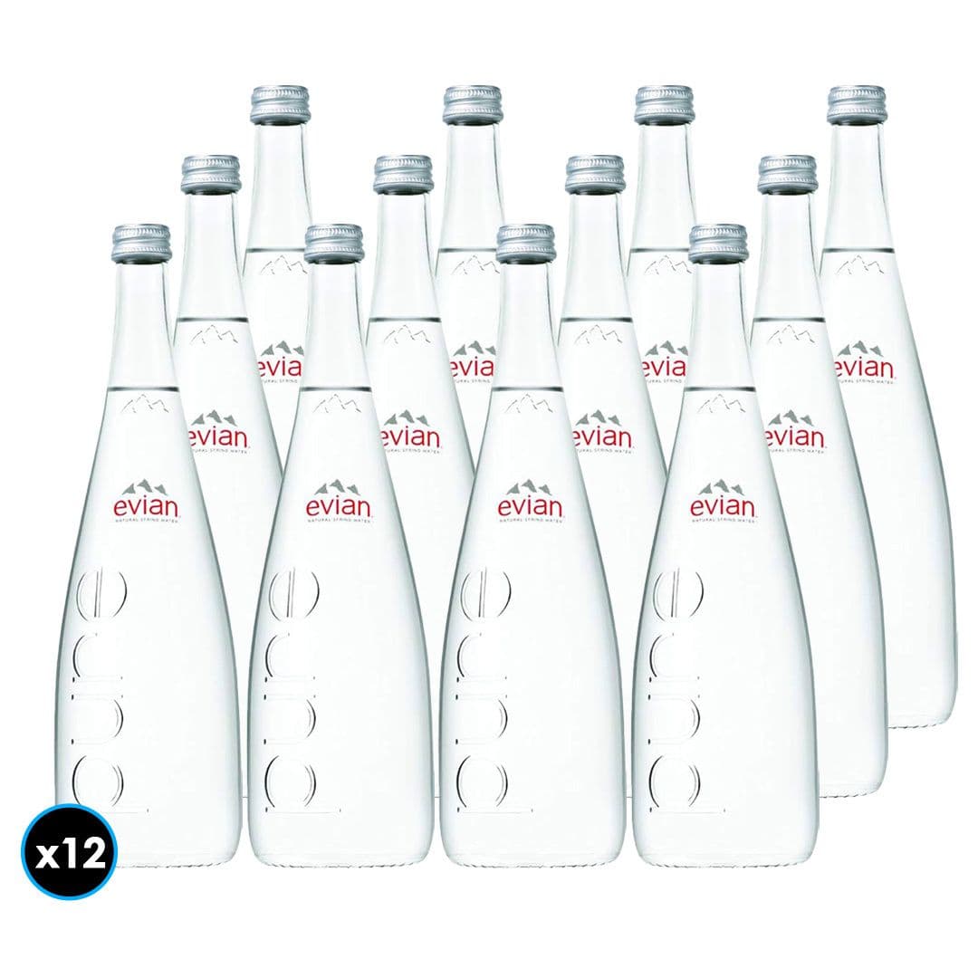 12x Agua Evian Sin Gas Vidrio 750cc _1