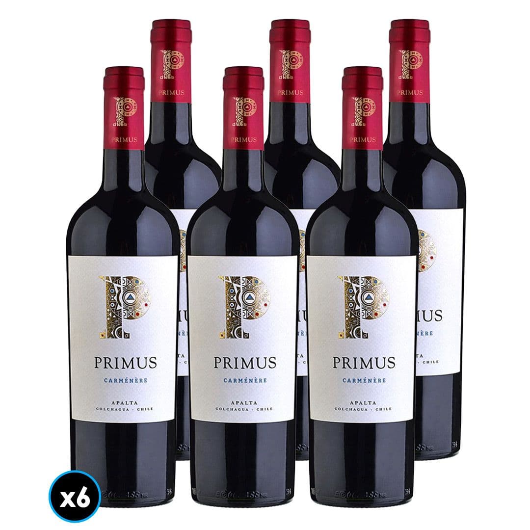 CAJA PRIMUS ORGÁNICO (Carmenere): 6x Vino Primus Carmenere Orgánico 750cc_1