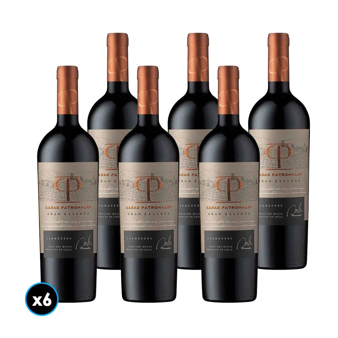 CAJA CASAS PATRONALES GR (Carmenere): 6x Vino Casas Patronales Gran Reserva Carmenere 750cc_1