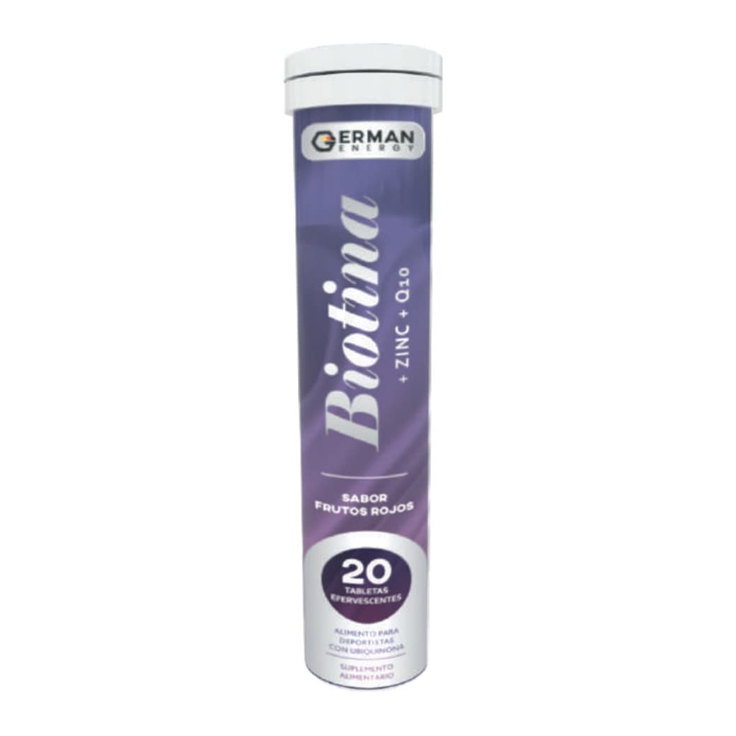 Suplemento German Energy Biotina + Zinc + Q10 (20 Tabletas Efervescentes)_1