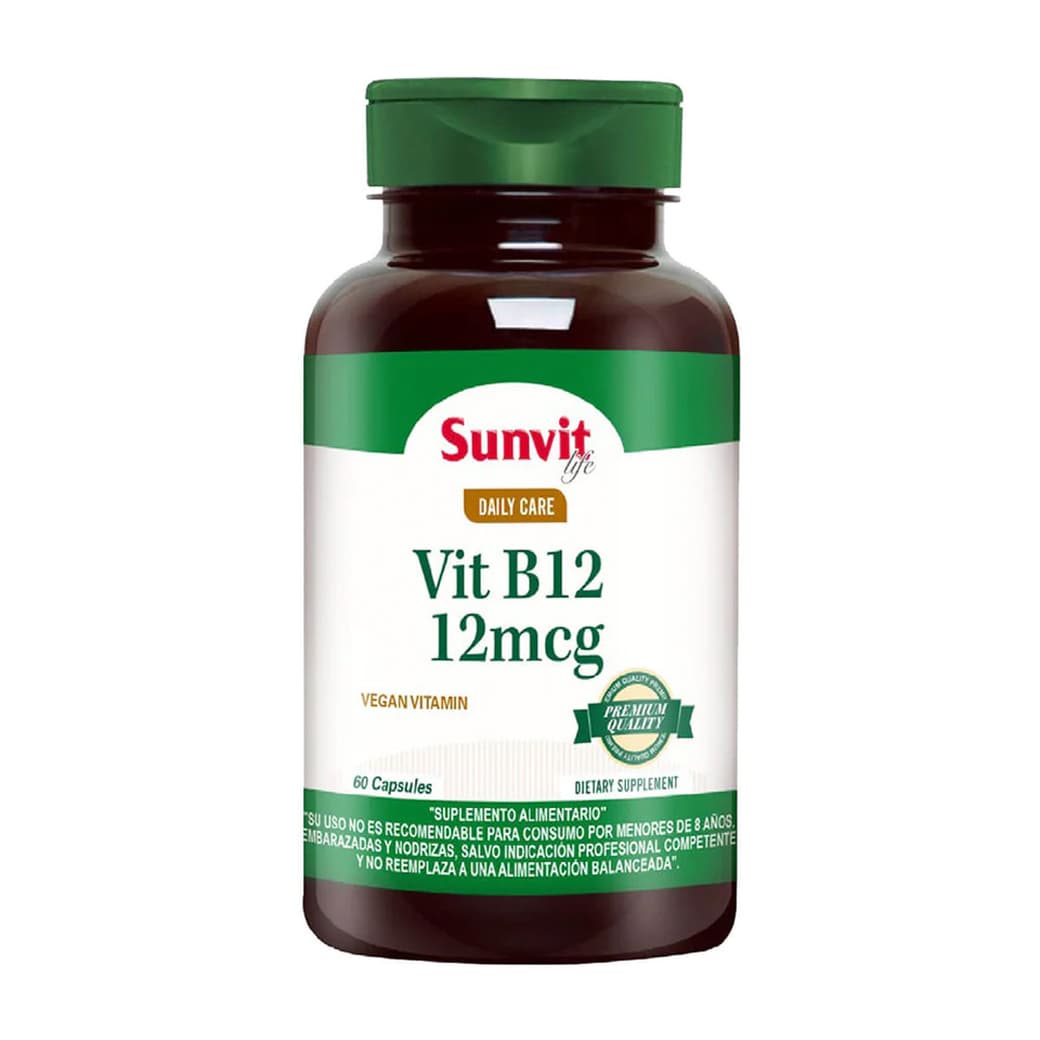 Suplemento Sunvit Vitamina B12 -12mgc (60 cápsulas) _1