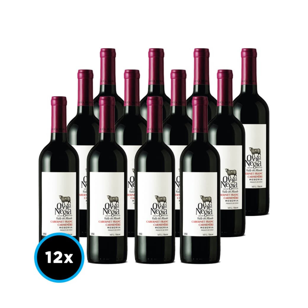 CAJA OVEJA NEGRA (Cabernet Franc/Carmenere): 12x Vino Oveja Negra Cabernet Franc/Carmenere 750cc_1
