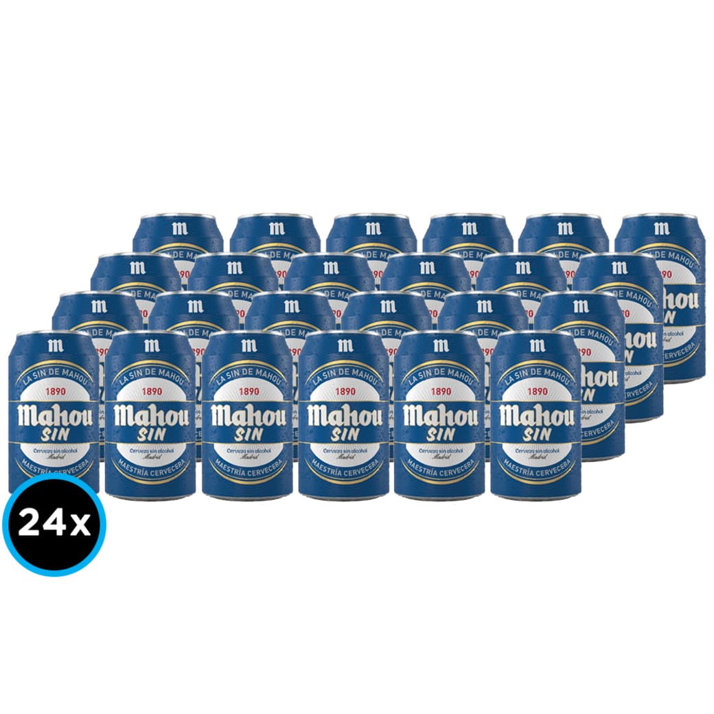 24x Cervezas Mahou Sin Alcohol en Lata 330cc_1