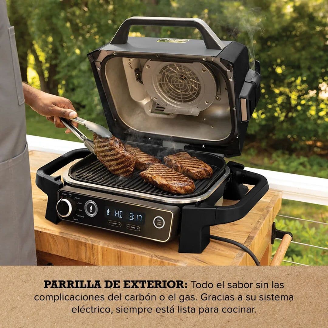 Parrilla Eléctrica Ninja Con Ahumador Woodfire_3